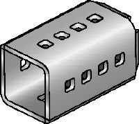 MIC-SC Feuerverzinkter Verbinder zur Verwendung mit MI Grundplatten, die eine freie Ausrichtung des Montageträgers erlauben