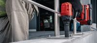 HST4-R BW Edelstahl-Bolzenanker Unser leistungsstärkster Bolzenanker (Edelstahl, große Unterlegscheibe) für hohe statische und seismische Lasten in gerissenem Beton im Innen- und Außenbereich Anwendungen 2
