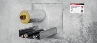 Gehen Sie zu Folie 2 von 5: CFS-M RG Brandschutzmörtel Brandschutzmörtel, der die Ausbreitung von Feuer und Rauch durch große Öffnungen mit Kabel- und Kombidurchführungen verhindert Anwendungen 1