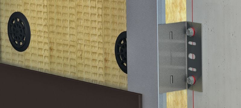 MFT-FOX VTR L Konsolen Große Edelstahlkonsolen für die Befestigung hinterlüfteter Fassaden mit hoher thermischer Effizienz Anwendungen 1
