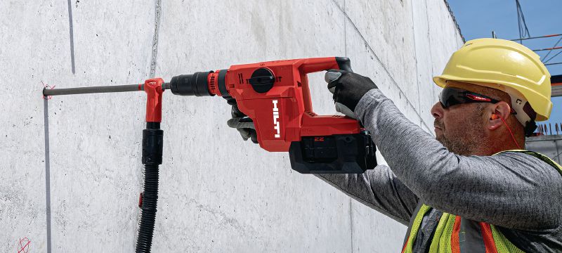 Bild 4 von 8: Akku-Bohrhammer TE 50-22 Kompakter SDS Max (TE-Y) Akku-Bohrhammer mit geringerem Gewicht, mehr Leistung und weniger Vibrationen zum Bohren und Meißeln in Beton (Nuron Akku) Anwendungen 1
