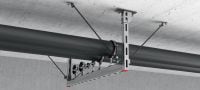 Seismischer Winkel MQS-W Galvanisch verzinkter Montageschienenverbinder zur Verwendung in seismischen MQ Montageschienen-Trapezanwendungen mit Abspannung Anwendungen 1