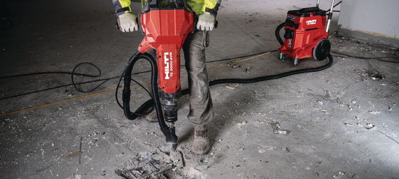 TE-H SM Spitzmeißel Spitzmeißel zum Feinmeißeln/Aufbrechen von Beton und Mauerwerk in Verbindung mit den Abbruchgeräten TE 3000 oder H28 der 3. Generation mit Klammer Anwendungen 1