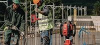 PR 40-22 Rotationslaser für Oberflächen mit Einfachneigung Robuster Rotationslaser für Nivellieraufgaben mit automatischen Funktionen zum Nivellieren, Ausrichten, Fluchten sowie Einrichten und Abstecken von Winkeln im Außenbereich (Nuron Akku-Plattform) Anwendungen 1