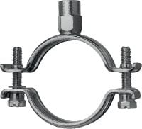 Folie 1 von 3 (selected): MP-MS Sprinklerrohrschelle Galvanisch verzinkte Sprinklerrohrschelle mit VdS-, FM- und UL-Zertifizierung