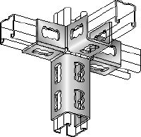 MQV-4/3 D Winkelverbinder Verzinkter Verbindungsknopf für dreidimensionale Konstruktionen