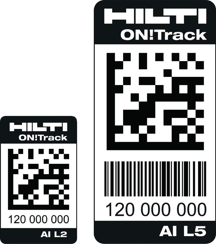 AI L2 und AI L5 Robuste, selbstklebende Barcode-Tags zur Identifizierung und Nachverfolgung aller Arten von Baumaschinen