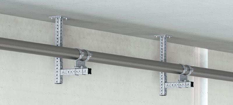 MIC-L Feuerverzinkter Verbinder zur rechtwinkligen Befestigung von MI Montageträgern aneinander Anwendungen 1
