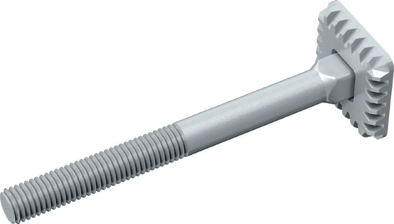 MIA-EH Feuerverzinkte Schraube mit integrierter Zahnplatte für eine einfachere Befestigung und Einhand-Justierung von MI und MIQ Verbindern