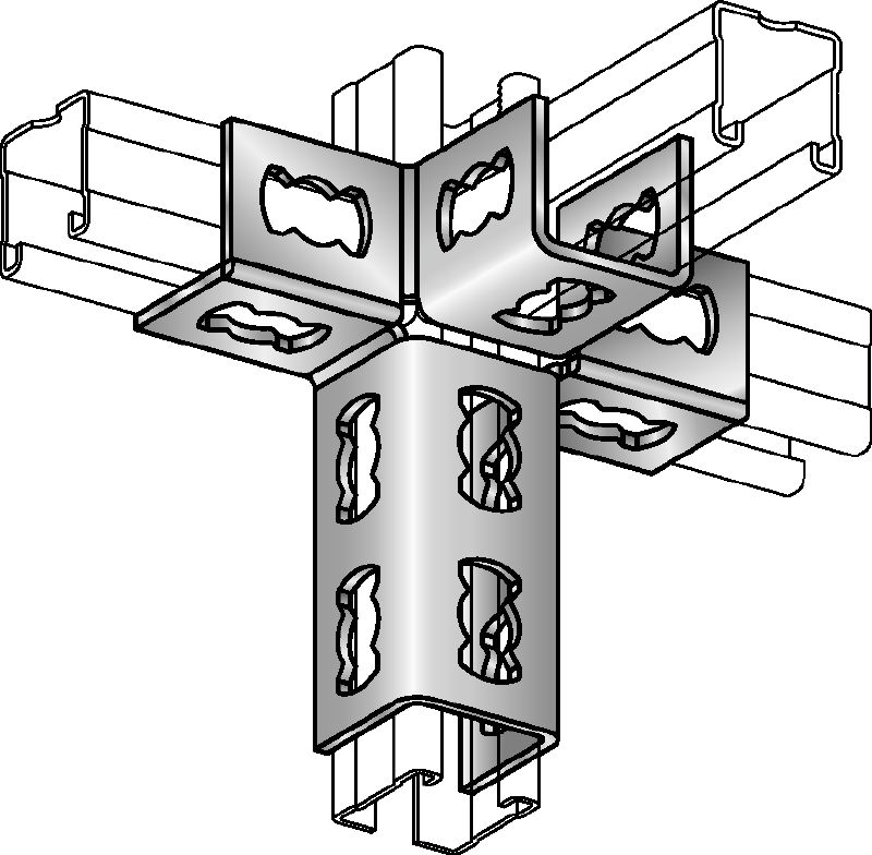 MQV-4/3 D Verzinkter Verbindungsknopf für dreidimensionale Konstruktionen