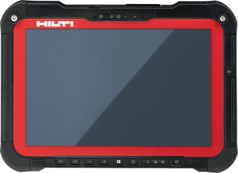 Bild 1 von 4: Tablet PLC 600 für Absteckanwendungen Steuerung für Absteckgeräte mit hoher Rechenleistung und 10-Zoll-Bildschirm zum Abstecken, Vermessen und BIM-to-Field-Bemessen mit allen modernen Absteckgeräten von Hilti