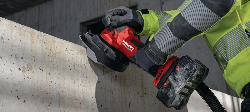 Bild 6 von 7: Akku-Betonschleifgerät DGH 130-22 Akku-Betonschleifgerät mit bürstenlosem Motor zum Schleifen von Betonfugen und zur Oberflächenbearbeitung (Nuron Akku-Plattform) Anwendungen 1