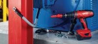 Gewindeschraubbolzen S-BT ER HC Gewindeschraubbolzen (Edelstahl, metrisches Gewinde) für elektrische Verbindungen in Stahl in stark korrosiven Umgebungen, empfohlener maximaler Querschnitt des verbundenen Kabels 120 mm² Anwendungen 7