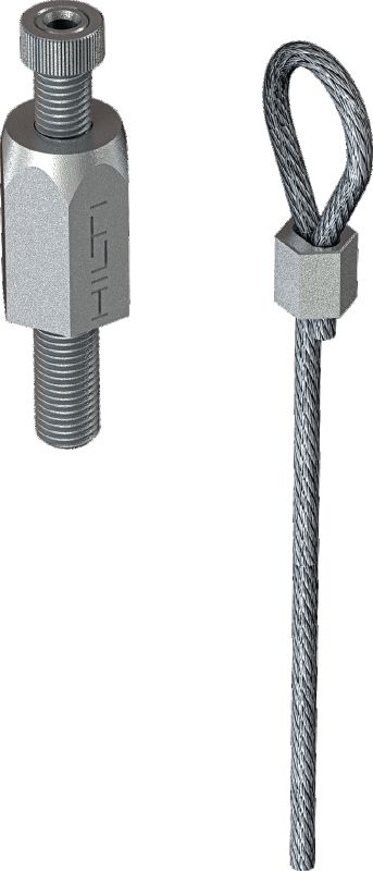 Set: MW-LP CL Schienensicherung mit Drahtseil, Schlaufenende Set: MW-LP CL Schienensicherung mit Drahtseil, Schlaufenende
