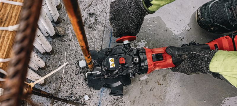 Bild 3 von 7: NRC 6-22 Akku-Bewehrungsschneider Bündigschnittklinge für Bewehrungseisen für Kaltschnitte mit geringer Funkenbildung in Gewindestangen und Bewehrungseisen (bis 25 mm / #8) (Nuron Akku-Plattform) Anwendungen 1