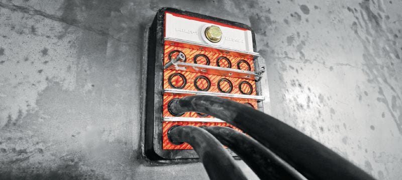 Bild 4 von 6: Ankerplattensets CFS-T Ankerplattensets zum Sichern von Kabelmodulen innerhalb eines Durchführungsrahmens und zur Erhöhung der Druckdichtigkeit Anwendungen 1