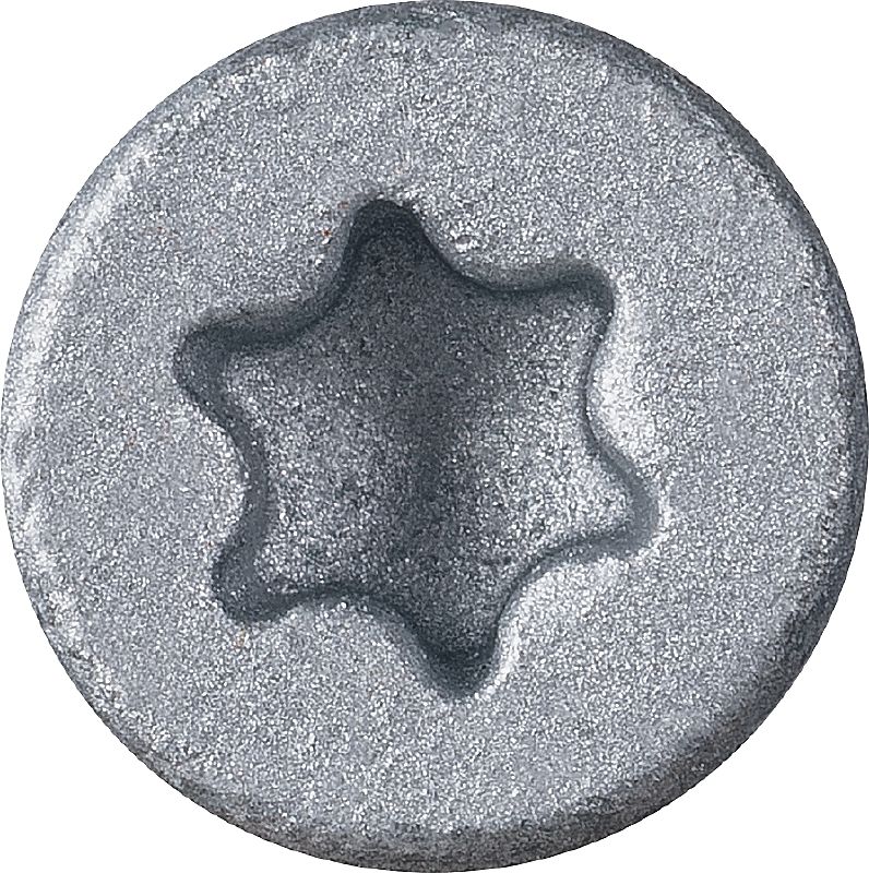 Kwik-Con+ Torx-Schraubanker mit flachem Senkkopf Vielseitiger Hochleistungs-Schraubanker (Kohlenstoffstahl, flacher Torx-Senkkopf) für Beton und Mauerwerk