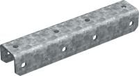 Folie 1 von 1 (selected): MT-ES-70 OC Kabelkopfverbinder Stoßverbinder zur durchgehenden Verbindung von MT-70 oder MT-80 Montageträgern, für den Einsatz in Außenbereichen mit niedriger Schadstoffkonzentration