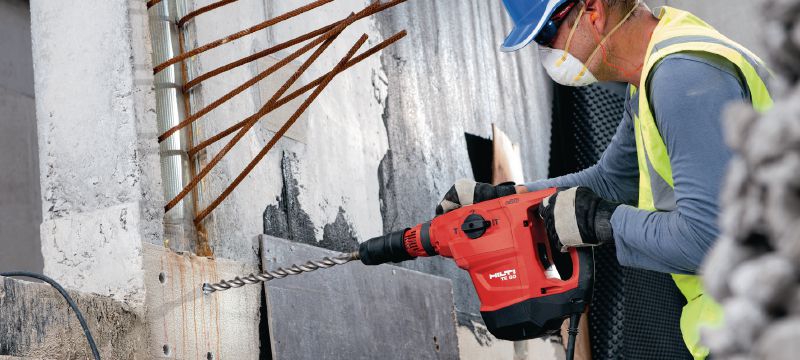 Bild 2 von 6: Bohrhammer TE 60-AVR Vielseitiger und leistungsstarker SDS Max (TE-Y) Bohrhammer für Bohr- und Meißelarbeiten in Beton, mit Aktiver Vibrationsreduktion (AVR) Anwendungen 1