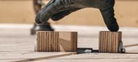 Gehen Sie zu Folie 6 von 10: HTC-P2P Holzbauverbinder Holzverbindersystem zum Ausrichten und Befestigen von Brettsperrholzplatten im Massivholzbau Anwendungen 3