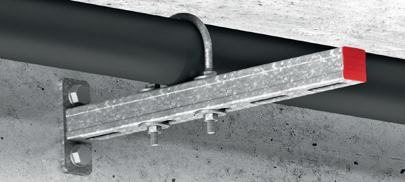 MP-UB Rundstahlbügel (metrisch) Galvanisch verzinkter Rundstahlbügel für universelle Rohranwendungen Anwendungen 1