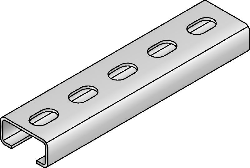 ME-15-F Feuerverzinkte Montageschiene zur Verwendung mit Hilti Bügelschellen zur Befestigung leichter Kabel