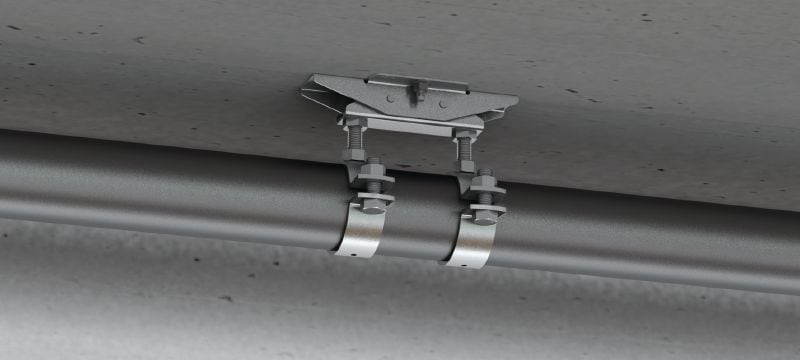 MFP-CL-I Festpunkt kompakt Galvanisch verzinkter Kompakt-Festpunkt für leichte Anwendungen bis 4 kN Anwendungen 1