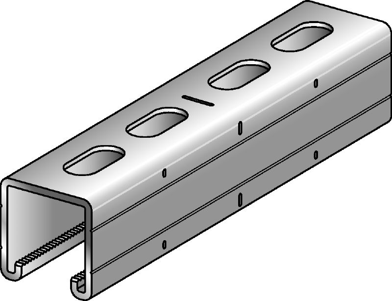 MQ-41/3 LL Verzinkte MQ Profilschiene (41 mm hoch und 3 mm stark) für mittelschwere Anwendungen