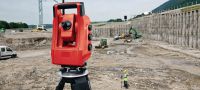 Robotik-Totalstation POS 150 Robotik-Totalstation mit hoher Messreichweite für den Einmannbetrieb mit einer Winkelmessgenauigkeit von 5  Anwendungen 1