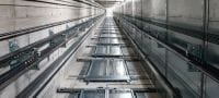Gehen Sie zu Folie 6 von 6: Ankerstange HAS-D Hochleistungsankerstange (Kohlenstoffstahl) für dynamische Lasten, Einbau mit Hybrid-Injektionsmörtel in Vor- und Durchsteckmontage Anwendungen 5