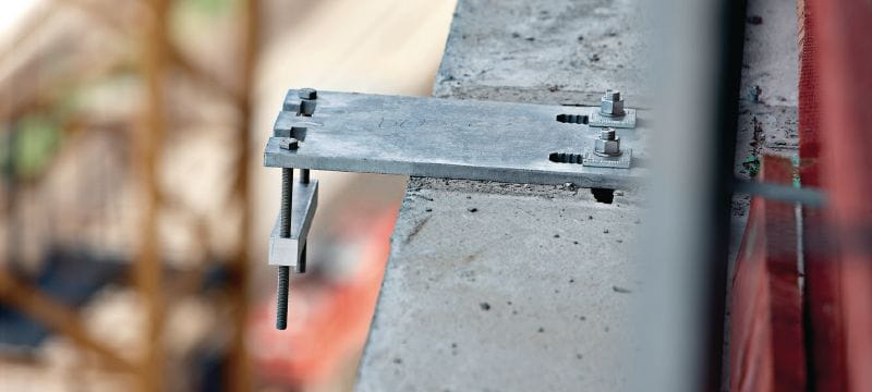 Gezahnte Hammerkopfschraube HBC-T T-Bolzen für Zug- und Querlasten, die senkrecht und parallel einwirken (3D-Lasten) Anwendungen 1