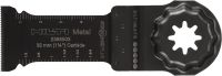 Folie 1 von 1 (selected): Tauchschnitt-Sägeblatt für das Multitool (Hartmetall) Tauchschnitt-Sägeblatt aus Hartmetall für das oszillierende Multitool, für Tauchschnitte durch Metall und Edelstahl