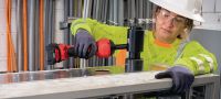 Gehen Sie zu Folie 3 von 4: Akku-Stanzwerkzeug NPU 100-22 Kompaktes und vielseitiges Akku-Hydraulik-Stanzwerkzeug zum Stanzen von Löchern für Leitungsdurchführungen in verschiedenen Materialien (kabellose Nuron-Geräteplattform) Anwendungen 1