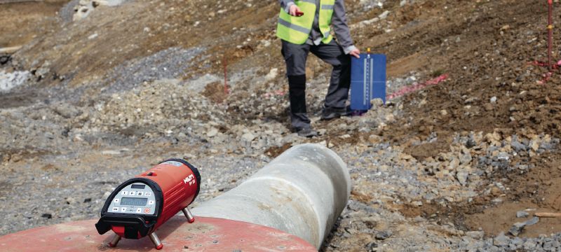 Kanalbaulaser PP 10 Selbstnivellierender Kanalbaulaser mit automatischer Ausrichtung und Fernbedienung für schnellere und genauere Rohrverlegungen Anwendungen 1