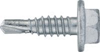 Folie 1 von 1 (selected): Metallbau-Selbstbohrschrauben S-MD 21 Z Selbstbohrschraube (verzinkter Kohlenstoffstahl) mit angepresstem Flansch für dünne Metall-Metall-Befestigungen (bis 3 mm)