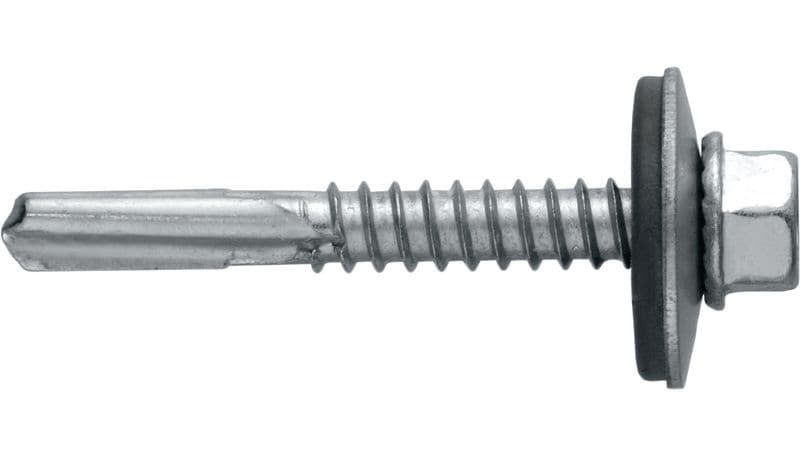 Metallbau-Selbstbohrschrauben S-MD55Z Selbstbohrschraube (verzinkter Kohlenstoffstahl) mit 16-mm-Unterlegscheibe für dicke Metall-Metall-Befestigungen (bis 15 mm)