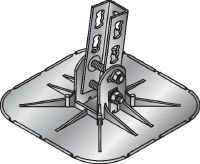 Folie 1 von 2 (selected): MV-LDP-L Lastverteilplatte Robuste Lastverteilplatte mit einstellbarem Winkel zur Installation von Klimageräten, Laufwegen, Lüftungskanälen, Rohr- und Kabeltrassen auf Flachdächern
