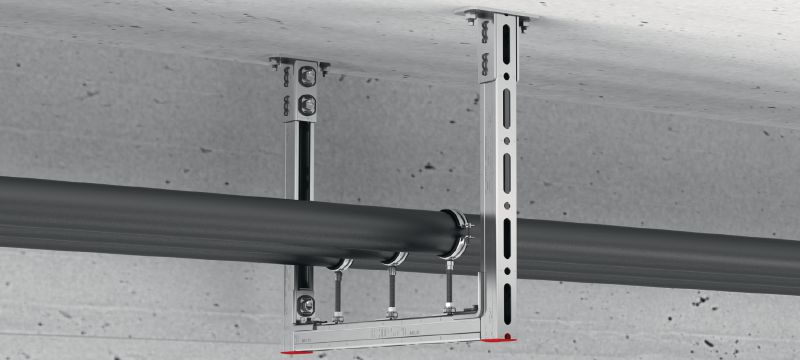 MQP-41-CP Grundplatte Verzinkte Tragschiene (vormontiert) der Ultimate-Leistungsklasse zum Befestigen MQ Profilschienen an Unterkonstruktionen Anwendungen 1