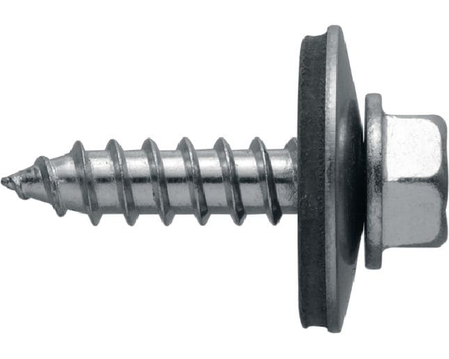 Bild 1 von 1: Gewindefurchschrauben S-MP 73 S Selbstbohrschraube (A2 Edelstahl) mit 22-mm-Unterlegscheibe zur Befestigung von dünnem Metall auf Metall oder Holz