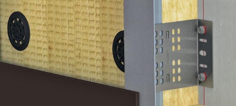 MFT-FOX VTR L Konsolen Große Edelstahlkonsolen für die Befestigung hinterlüfteter Fassaden mit hoher thermischer Effizienz Anwendungen 1