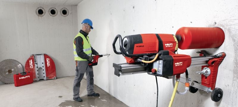 Bild 7 von 8: Kernbohrgerät DD 350-CA Diamant-Kernbohrsystem mit Hochfrequenzmotor und optionalem automatischem Vorschub für ständergeführte Kernbohrungen von 52 bis 500 mm (2-1/16 bis 19-11/16) Anwendungen 1