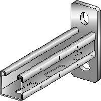 MQK-41 Verzinkte Konsole mit einfacher MQ Profilschiene (41 mm hoch) für mittelschwere Anwendungen
