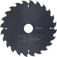 Gehen Sie zu Folie 2 von 5: Universal-Kreissägeblatt für Holz (CPC) Leistungsstarkes Kreissägeblatt für Holz mit Hartmetallzähnen für schnellere Schnitte, eine längere Lebensdauer sowie maximale Produktivität bei der Arbeit mit Akku-Geräten