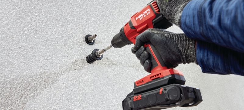 Bild 4 von 5: HIK-T Thermoanker Thermoanker für nicht tragende Befestigungen mit minimaler Wärmebrücke in Wänden aus Beton und Mauerwerk mit Außendämmung Anwendungen 1