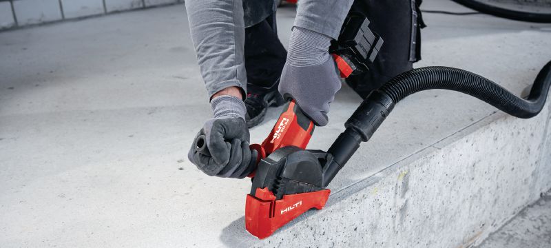Akku-Winkelschleifer AG 6D-22 (150 mm) Leistungsstarker Akku-Winkelschleifer mit bürstenlosem Motor, SensTech-Steuerung und erweiterten Sicherheitsfunktionen für Scheiben bis 150 mm (kabellose Nuron-Geräteplattform) Anwendungen 1