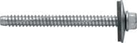 Gewindefurchschrauben S-MP 74 S Selbstbohrschraube (A2 Edelstahl) mit 22-mm-Unterlegscheibe zur Befestigung von Stahl-/Aluminiumblechen auf besonders dickem Stahl