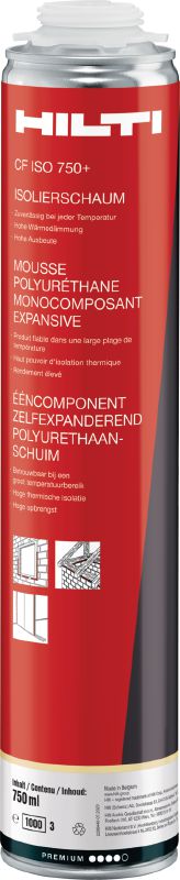 Bild 2 von 10: Isolierschaum mit hoher Ergiebigkeit CF ISO 750+ Mehrzweck-Isolierschaum mit hoher Ergiebigkeit zur Steigerung der Produktivität in einem großen Temperaturbereich