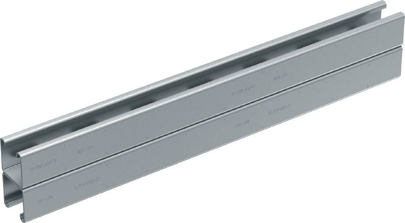 Bild 1 von 1: MT-40D Montageschiene Doppel-Montageschiene für mittelschwere Anwendungen zur Verwendung mit MT-FL/MT-TL Komponenten im Innenbereich